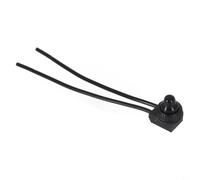 Bouton poussoir autobloquant - 12 V - Avec câble - Noir - Interrupteur à pression robuste - 250 V - 3 A - Pour l'industrie - Étanche IP67 - Pour l'extérieur - Compact - Rond - 7 mm - Dimensions