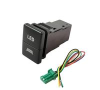 Bouton Poussoir Barre lumineuse automatique double, radar antibrouillard avant arrière, interrupteur de verrouillage du différentiel compatible avec Suzuki Jimny(LED And Bar)