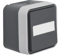 Bouton-poussoir Berker 50763555 W.1 en saillie gris, gris clair