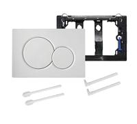 Bouton poussoir blanc à double chasse d'eau, Compatible avec for GE-BERIT Sigma01 115.770.46.6, pièces de rechange for réservoir de toilette mural dissimulé