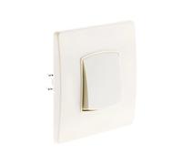 - Bouton poussoir borne-auto vis + griffes - Blanc - Diwone