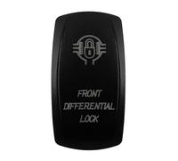 Bouton Poussoir Capuchon gravé au laser pour interrupteur à bascule de tableau de bord de voiture, bateau, yacht, bus, camping-car, accessoires automobiles Verrouillage Autobloquant(Front Diff Lock)