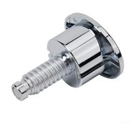 Bouton poussoir chromé pour WC avec un design robuste et double capacité de chasse d'eau pour réservoirs