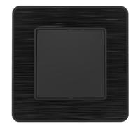 Bouton poussoir complet 10A - métal Noir brossé - Kouro - Zenitech