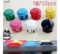 Bouton poussoir d'arcade 10 pièces, contrôleur Sanwa Hitachi, Neo Geo, Joystick d'arcade, Kit de bricolage, bouton de Micro-interrupteur, boutons 24mm, 30mm 10pcs-30mm--green