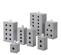 Bouton poussoir d'arrêt d'urgence en métal et aluminium, 22mm, for boîtier de commande(Silver)