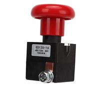 Bouton Poussoir D'arrêt D'urgence, Interrupteur D'arrêt D'urgence 48V 125A en Alliage Métallique ED125-16 Bouton D'arrêt adapté à la Plupart des Chariots élévateurs
