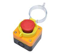 Bouton poussoir d'arrêt d'urgence robuste avec étiquetage transparent et boîtier résistant aux effets, haute durabilité en cas de crise automobile