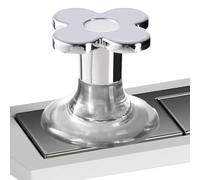 Bouton poussoir de chasse d'eau de rechange en forme de fleur lisse - Bouton poussoir de réservoir d'eau, bouton de chasse d'eau, poignée de tiroir, presse adhésive imperméable pour la maison