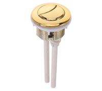 Bouton Poussoir de Chasse D'eau Doré 38mm, Plastique Rond | Commande Double Pression, Finition Métallique Vintage, Design Compact sans Jeu, pour Salles de Bains Familiales
