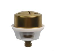 Bouton poussoir de chasse d'eau double avec câble dissimulé, bouton de chasse d'eau de rechange pour chasse d'eau cachée à câble (doré)