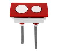 Bouton-poussoir de Chasse D'eau Double pour Toilettes, ABS Rouge | Réservoir à Double Commande, Joint Anti-fuite, Finition Brillante Lisse, pour Réparation de Wc sans Remplacement Complet