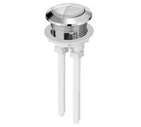 Bouton Poussoir de Chasse D'eau Double Tige, pour Réservoir Wc 38 MM | Pièce de Remplacement en Plastique Argenté, Forme Ronde, pour Couvercle de Citerne et Toilettes Double Couleur Aléatoire