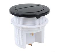 Bouton poussoir de chasse d'eau double tuyau de chasse d'eau pneumatique, bouton poussoir de rechange pour réservoir de toilette dissimulé à double chasse d'eau (noir)