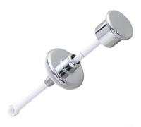 Bouton poussoir de chasse d'eau moderne en ABS pour salle de bain, mécanisme d'actionneur finition argentée