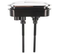 Bouton-poussoir de Chasse D'eau Ovale à Double Pression, ABS Argenté | Trou de 9 à 9,5cm, Largeur 3 à 4cm, Simple à Utiliser, Robuste et Peu Déformable Style Aléatoire