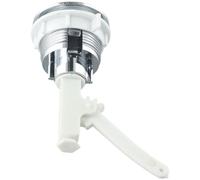 Bouton poussoir de chasse d'eau simple 38 mm pour réservoir de salle de bain - Actionneur de valve de chasse d'eau en plastique ABS, antirouille et facile à installer, Silver Fi