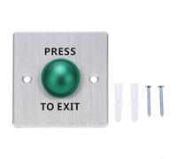 Bouton poussoir de contrôle d'accès en acier inoxydable, 12 24 VDC, auto-réinitialisation pour la sécurité
