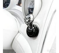 Bouton poussoir de démarrage de voiture en alliage métallique conçu pour être compatible avec différents véhicules et styles de tableau de bord (argenté)