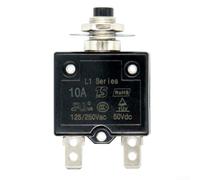 Bouton poussoir de disjoncteur thermique à réinitialisation manuelle pour Philmore - Interrupteur de sécurité 50 V CC 250 V AC (10 A)