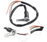 Bouton Poussoir De Montage De Guidon De Moto,Interrupteur Marche Et Arrêt,Lumière Led Rouge,Boutons En Métal Autobloquants,Pièces De Véhicule,Hurbike,50cm