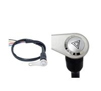 Bouton poussoir de montage sur guidon de moto, lumière de travail rouge ON + OFF, bouton métallique, double Flash, interrupteur avec cercle lumineux, 12V