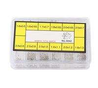 Bouton poussoir de montre, boîte de clip de rondelle, 12 tailles, clip de rondelle, disque de calendrier, accessoire d'outil de réparation de montre, métal, avec une boîte de rangement en plastique, p