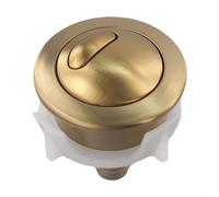Bouton poussoir de rechange pour chasse d'eau, double bouton poussoir de chasse d'eau, installation facile, sans mécanisme à ressort (doré)