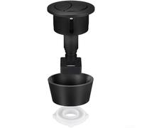 Bouton poussoir de rechange pour réservoir de chasse d'eau double avec plusieurs tailles d'ouverture, compatible avec les vannes Fluidmaster et Skylo Dual (noir)