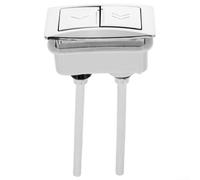 Bouton poussoir de rechange pour réservoir de toilette en ABS - Actionneur de chasse d'eau blanc - 63 mm x 35 mm - Compatible avec la plupart des supports de trou de couvercle de réservoir