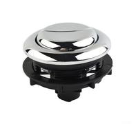 Bouton poussoir de rechange pour réservoir de toilettes avec double mécanisme de chasse d'eau, design économe en eau, matériau ABS et chromé adapté à la plupart des réservoirs de toilettes (48 mm)