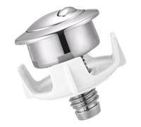 Bouton poussoir de remplacement for toilettes, double bouton for vanne de chasse Optima 50, vanne de vidange actionnée par câble(Silver)