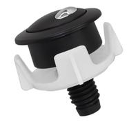 Bouton poussoir de remplacement for toilettes, double bouton for vanne de chasse Optima 50, vanne de vidange actionnée par câble(Black+silver)