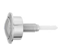 Bouton Poussoir de Réservoir de Toilette Optima 49 et Modèle Cf1003cp | ABS Argenté, Pression Confortable et Rinçage Silencieux, pour Mécanismes à Simple Commande, Bureaux et Copropriétés