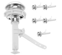 Bouton-poussoir de Réservoir de Toilettes 38mm 6 Pièces | Surface Brillante, Structure Simple, Compatibilité Trou 38mm, pour Entretien Sanitaire et Réparation Rapide