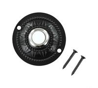 Bouton poussoir de sonnette filaire en fer avec lumière LED continue, rond, noir, remplacement pour porte d'entrée, basse tension 12-24 V AC/DC, montage mural classique