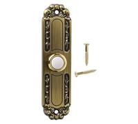 Bouton poussoir de sonnette filaire robuste, lumière LED bronze antique pour porte avant ou arrière, boîtier en métal de 12,7 cm pour systèmes 12-24 V