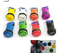 Bouton poussoir de Style américain Happ, 28mm, pour Machine de jeu d'arcade Neo Geo, Joystick, contrôleur à retard zéro, 8 pièces 8 pcs blue- green