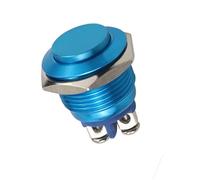 Bouton poussoir de sur panneau métallique 16 mm, Blue | Bouton poussoir de sur panneau métallique pour la réparation de motos de voiture, bouton de commande