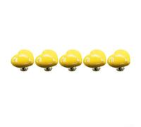 Bouton poussoir de toilette à couleur changeante, accessoire de salle de bain attrayant pour réservoirs standard (5 jaune)