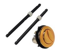 Bouton poussoir de toilette ABS 38 mm, bouton chasse d'eau double argenté, valve ronde for siège, pièces salle bain