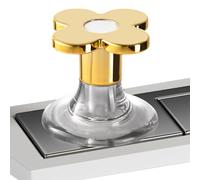 Bouton poussoir de toilette, bouton de rechange en forme de fleur lisse - Poignée de tiroir étanche, bouton de réservoir d'eau, bouton pression, accessoire de salle de bain
