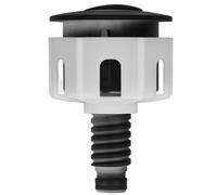 Bouton-poussoir de Toilette Noir Rond à Double Pression pour Réservoir | Abs, Structure Simple et Entretien Facile, Commande par Câble, Usage Salle de Bain et Drainage D’eau