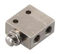 Bouton poussoir de valve pneumatique 2 positions 3 voies | Ports 1/4 NPT, entrée et sortie d'air, échappement 1/8 NPT, corps en alliage robuste, joint étanche