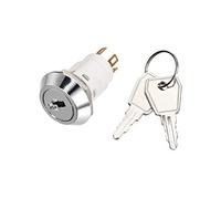 Bouton-poussoir de verrouillage à clé, 16mm, 2 positions, interrupteur avec 2 clés, sans NC S1605, 1 pièce Interrupteur électrique