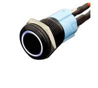 Bouton-poussoir de verrouillage en métal, étanche, 3V, 5V, 12V, 24V, 48V, 110V, 220V, 16mm, interrupteur métallique maintenu(Orange,220V)