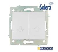 Bouton-poussoir d'obturateur 10A 250V Série Europa Solera [E3-42919] Blanco