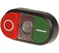 Bouton poussoir double ABB 1SFA611142R1108 - éclairé, rinçage/avancé, vert/ro...