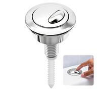 Bouton Poussoir Double Chasse d'Eau WC Argent pour Optima 49(38 à 42 mm) | Universel Mécanisme Économiseur d'Eau pour Toilettes, Installation Facile et Rapide, Compatible avec la Plupart des Systèmes