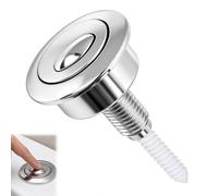 Bouton Poussoir Double Chasse d'Eau WC Argent pour Optima 49, Double Débit | Ø38-42 mm, ABS robuste, pose rapide sans outil spécial, pour mécanismes compatibles, vérifier filetage et liaison intérieure